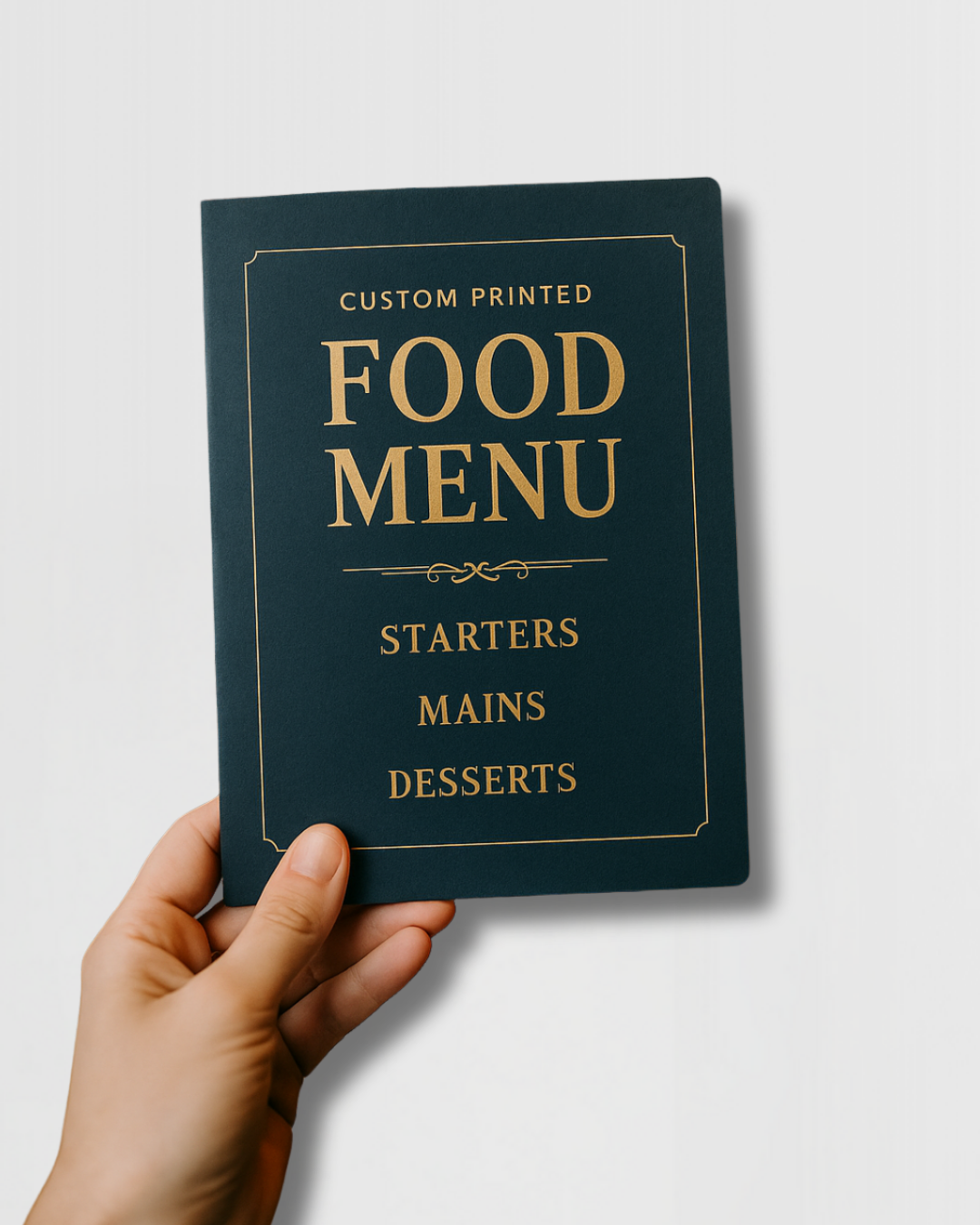 Food menu – professionally designed layout – British Pack for restaurants and cafes